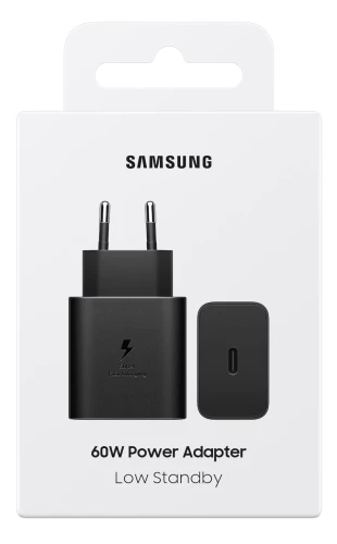 SAMSUNG POWER ADAPTER 60W USB-C EP-T6010NBEGWW BLACK